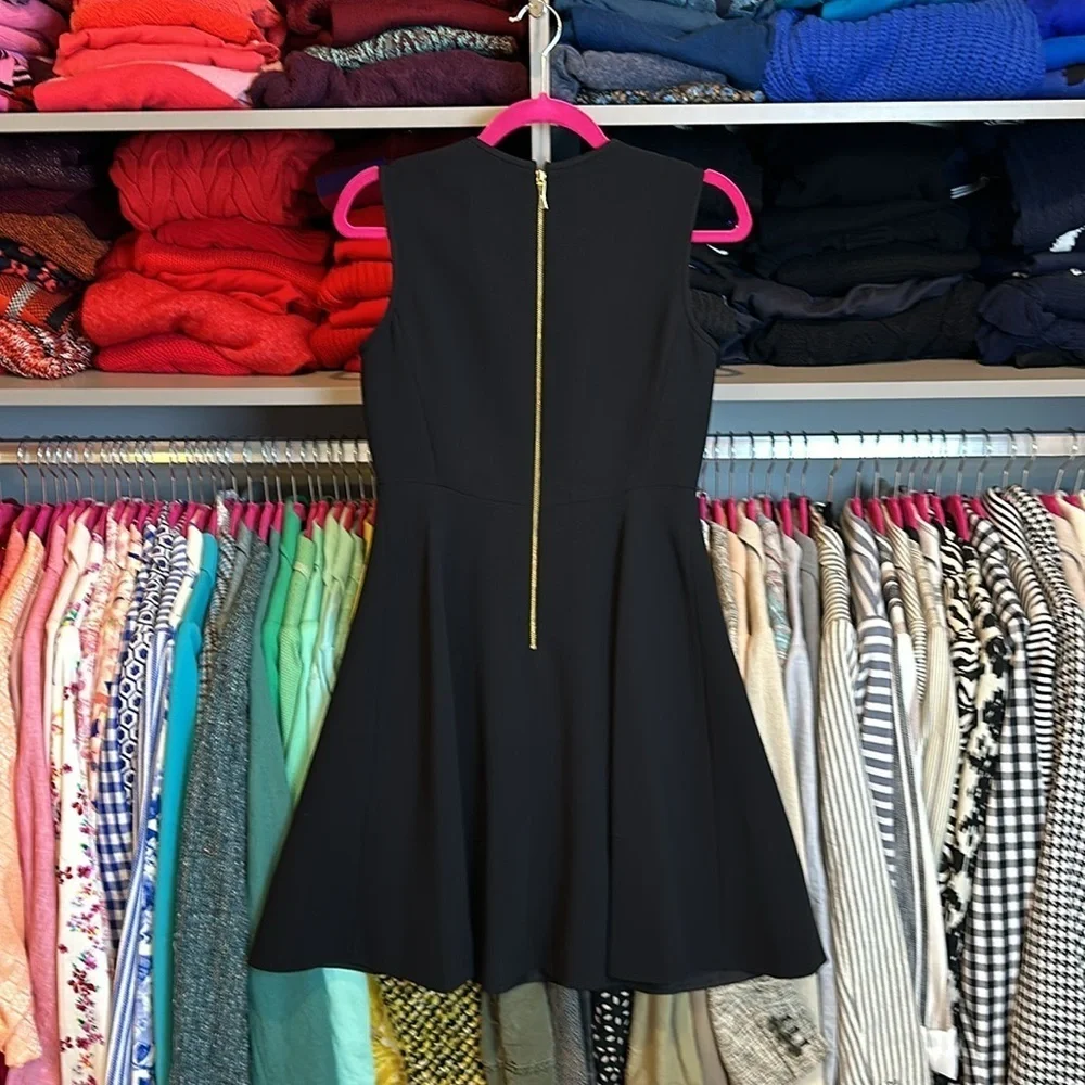 Kate Spade black bows sleeveless a line dress size 2